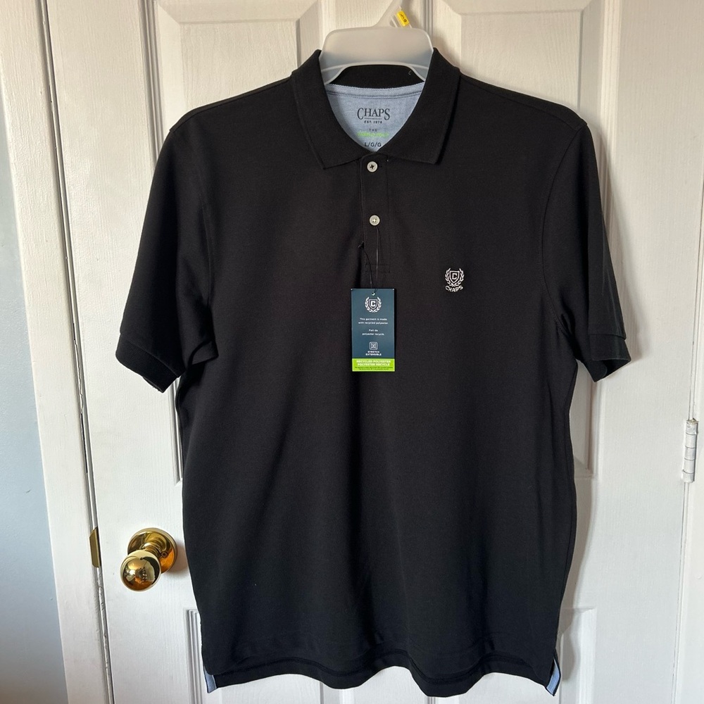 Chaps Men’s Polo Shirts Sleeve Black USL